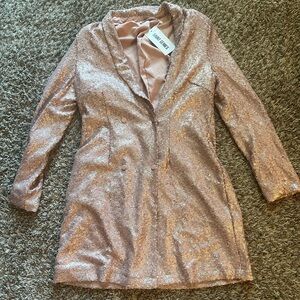 Saint Genies Sequin Double Breasted coat Dress